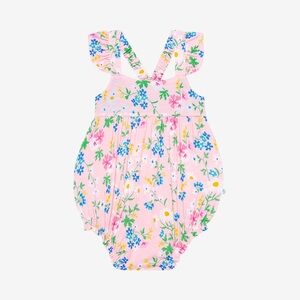 Posh Peanut pink floral onesie - 2T